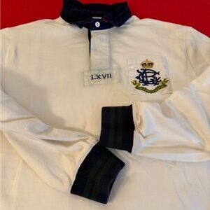 Vintage Y2K Polo Ralph Lauren LX VII Manches Longues Rugby Shirt Size M Men’s